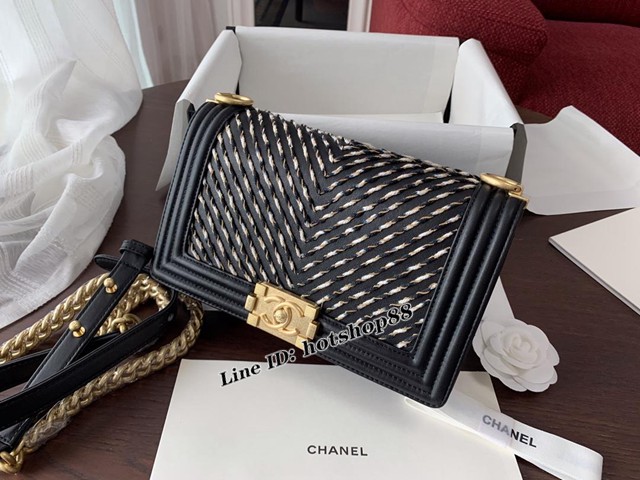 CHANEL女包 19SS新品 leboy高級手工坊系列 純手工刺繡 小牛皮 香奈兒單肩包 手提肩背斜挎包 djc1827